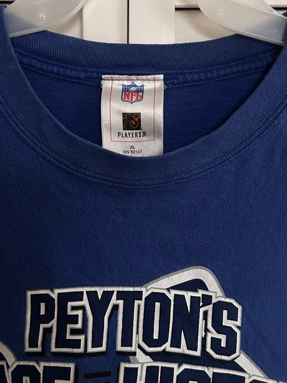 VTG NFL Men's XL Blue Peyton Manning 2004 Indianapolis Colts T-Shirt - Picture 2 of 6